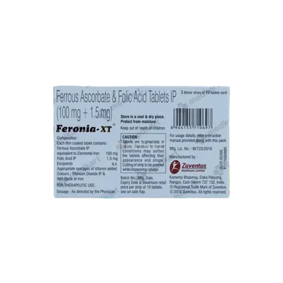 feronia xt tablet 10's